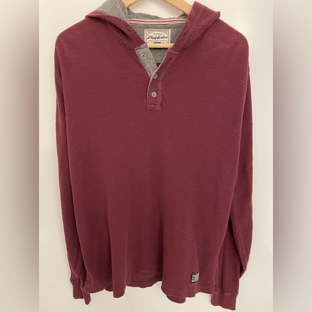 Flag and Anthem Hooded Shirt